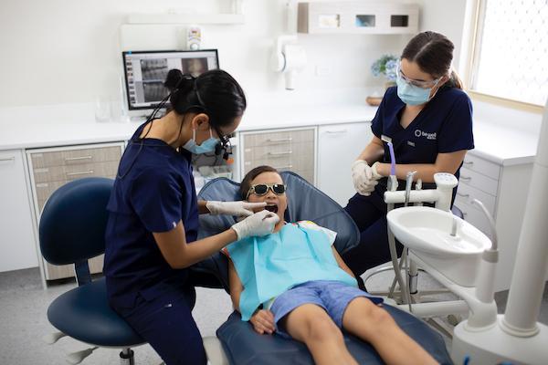 child getting his teeth cleaned in highgate hill QLD