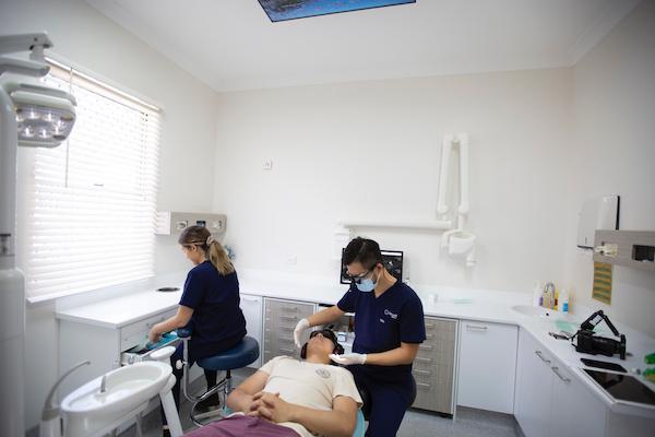 patient during periodontal treatment in highgate hill QLD