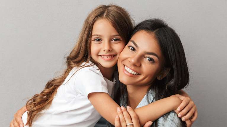 mom and daughter at the highhate hill dentist